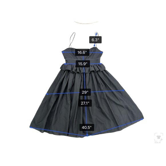 J.Crew Womens Black Wool-Blend Ruffled Halter Midi Dress  Elegant & Lined Size 4 - Picture 7 of 8